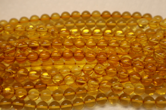 Round Yellow Artificial Amber Resin Loose Beads  6/8/10/12/14/16/18/20/25/30mm