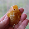 BALTIC Amber Pendant Bead, Natural, Very Unique Extra Large Thick Dark Butterscotch Focal 17.1 gm Alluregem E3137