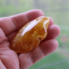 BALTIC Amber Pendant Bead, Natural, Very Unique Extra Large Thick Dark Butterscotch Focal 17.1 gm Alluregem E3137