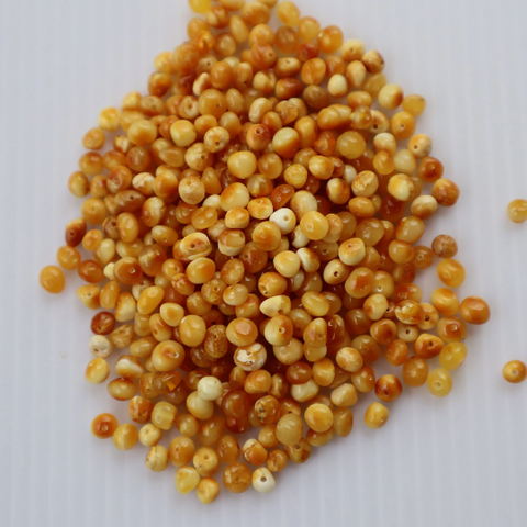 Natural Baltic Amber Beads, Extra Small Mixed Baroque Beads, Available in 5- 20 Gram Packs, More than 150 beads per 10 grams Alluregem E3141