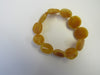 BALTIC AMBER STRETCH BRACELET ROUND DISKS BUTTERSCOTCH 7.5" ALLUREGEM  S1081