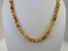 NATURAL RAW BALTIC AMBER CHIPS NECKLACE, WHITE  14-17 gm  22 " ALLUREGEM S1125