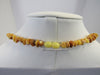 NATURAL RAW BALTIC AMBER CHIPS NECKLACE, WHITE  14-17 gm  22 " ALLUREGEM S1125