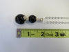 925 STERLING SILVER BLACK ONYX PENDANT NECKLACE,  19 gm  20"  ALLUREGEM S1144