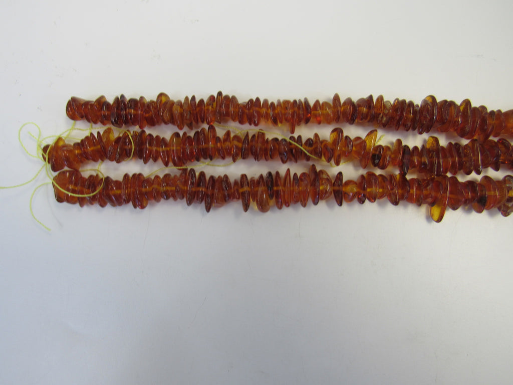 NATURAL BALTIC AMBER BEAD STRANDS  8-12 mm CHIPS HONEY 16"  ALLUREGEM S1151