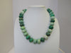 925 STERLING SILVER GRASS TURQUOISE NECKLACE 18-20 " ALLUREGEM S1189