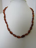 GENUINE BALTIC AMBER NECKLACE COGNAC 12 x 6 mm  12 gm 21 "  ALLUREGEM S1245