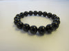 GENUINE BLACK TOURMALINE STRETCH BRACELET 35 gm , 10 mm 8 " ALLUREGEM S1308