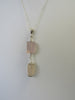 925 STERLING SILVER PINK CHALCEDONY PENDANT NECKLACE, 3.48 gm 20 " ALLUREGE S1360