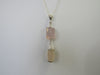 925 STERLING SILVER PINK CHALCEDONY PENDANT NECKLACE, 3.48 gm 20 " ALLUREGE S1360