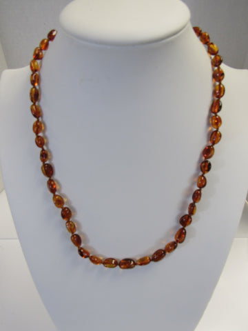 GENUINE BALTIC AMBER NECKLACE , POLISHED,HONEY, 13.5 gm 22" ALLUREGEM S1377