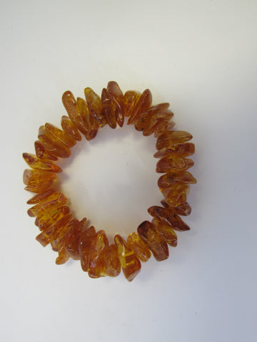 GENUINE BALITC AMBER STRETCH BRACELET,HONEY  32 gm, 8 " ALLUREGEM S1461