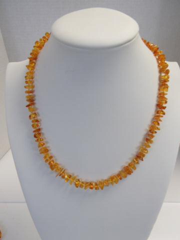 GENUINE  BALTIC AMBER CHIP NECKLACE LT HONEY 12-14 gm 21 " ALLUREGEM S1521