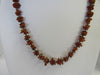 NATURAL TURQUOISE & RAW BALTIC AMBER CHIPS NECKLACE With Sterling Silver Clasp 20" ALLUREGEM S1621