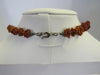 NATURAL TURQUOISE & RAW BALTIC AMBER CHIPS NECKLACE With Sterling Silver Clasp 20" ALLUREGEM S1621