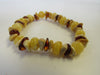 GENUINE BALTIC AMBER BRACELET MULTI-COLOR 10 gm  8-9 mm  7.5"  ALLUREGEM S1651