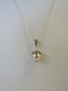 925 Sterling Silver Freshwater Pearl Pendant Necklace 8.5 gm 14 mm 18 " Alluregem S1717