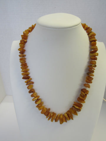 GENUINE BALTIC AMBER NECKLACE RAW HONEY CHIPS  37  gm 22"  ALLUREGEM S1795