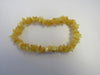 GENUINE BALTIC AMBER POLISHED CHIPS STRETCH BRACELET  BUTTER   7.6 gm  7.5 "  ALLUREGEM S1825