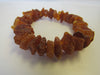 GENUINE BALTIC AMBER RAW CHIPS STRETCH BRACELET  HONEY   22 gm  8 "  ALLUREGEM S1824