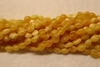 Baltic Amber Bead Strands, Natural Chubby Oval Butter-White, 9 - 12 grams 8 - 10 mm, 16" Alluregem E3068